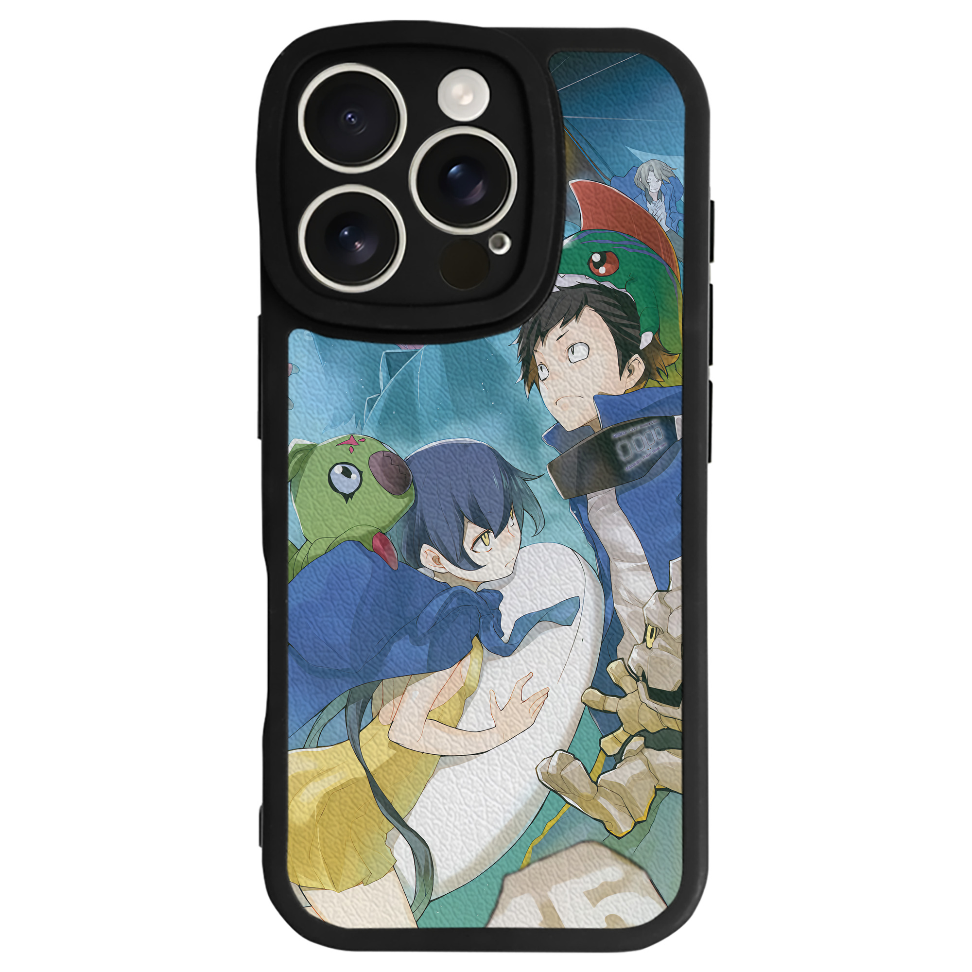 （画像用） Digimon デジタルモンスター/デジモン 【iPhone 16シリーズ対応】シリコンスマホケース（レザー調） 材質：シリコン